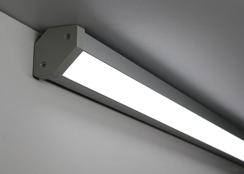 45° LED-Leisten BAUSATZ mit PRO-LINE LED-Streifen zweireihig 24V 120° – tageslichtweiß 6100 K – 320 × 2835 LEDs 31 W 5440 lm/m