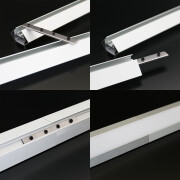 LED Eckleuchten BAUSATZ 230V Connect-Pro dimmbar IP65 – neutralweiß 4100 K diffus – 120 × 2835 LEDs 16 W 1840 lm /m 120° CRI83