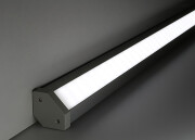 LED Eck Leuchten BAUSATZ Connect Pro mit Double-Line COB LED Streifen – diffus dimmbar – tageslichtweiß 6300 K – CRI91 24V DC 180° – 600x LED Chips 24,5 W – 2253 lm/m