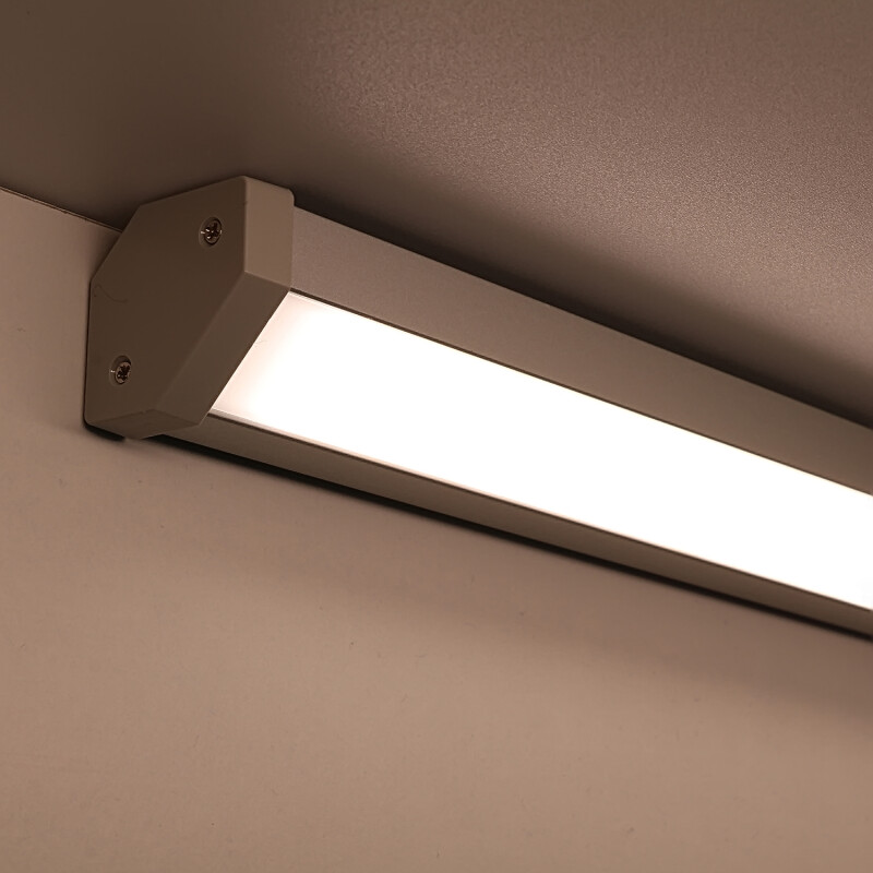 LED Eck Leuchten BAUSATZ Connect Pro mit Double-Line COB LED Streifen – diffus dimmbar – neutralweiß 4000 K – CRI92 24V DC 180° – 600x LED Chips 24,6 W – 2115 lm/m