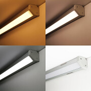 Twin Line CCT LED Unterbauleuchten BAUSATZ Connect Pro – diffus – 320 × 2835 LEDs – 2 × 14 W je Meter – Farbtemperatur einstellbar zwischen 2700 K-6700 K – CRI 90+ 24V DC 120°