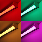 RGB LED-Leiste 45° Connect-PRO dimmbar diffus – 96 × 5050 RGB LEDs – 680 Lumen – 19 W je Meter – 120° 24V DC