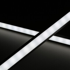 RGBW LED Eckleuchten BAUSATZ Connect-PRO – diffus – 56x Farbwechsel 5050 RGB LEDs & 56x weiße 5630 CRI90+ LEDs je Meter – 120° 24V DC