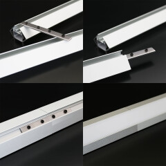 RGBWW LED Unterbauleuchten BAUSATZ Connect-PRO – diffus – 56x Farbwechsel 5050 RGB LEDs & 56x warmweiße 5630 CRI90+ LEDs je Meter – 120° 24V DC