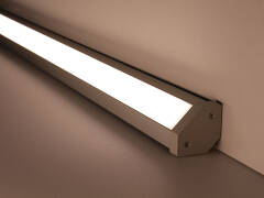 LED Eckleuchte "Connect-Pro " 230V dimmbar IP65 | neutralweiß 4100K diffus 120° CRI83 | Fertigung nach Maß in Länge 62cm | 72x 2835 LEDs | 1104 Lumen | 10 Watt |