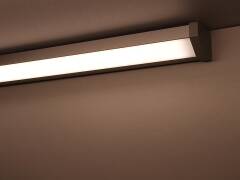 LED Eckleuchte "Connect-Pro " 230V dimmbar IP65 | neutralweiß 4100K diffus 120° CRI83 | Fertigung nach Maß in Länge 122cm | 144x 2835 LEDs | 2208 Lumen | 19 Watt |