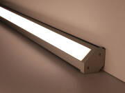 LED Eckleuchte "Connect-Pro " 230V dimmbar IP65 | neutralweiß 4100K diffus 120° CRI83 | Fertigung nach Maß in Länge 122cm | 144x 2835 LEDs | 2208 Lumen | 19 Watt |