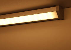 230V COB LED Unterbauleuchte "Connect-Pro" diffus wasserfest warmweiß 2700K CRI93 | Fertigung nach Maß in Länge 22cm | 96x COB LEDs | 217 Lumen | 2 Watt |