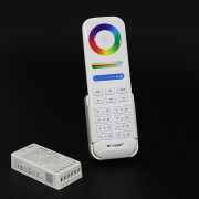 LED-Controller & 8 ZonenTouch-Hand-Fernbedienung für 24VDC RGB / RGBW / RGB+CCT LEDs – SET