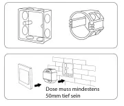 230V Einbau Triac Phasenabschnitt LED-Dimmer Funk&PushDIM bis 300Watt | für einfarbige 230V-LED-Streifen | 2.4GHz MiBoxer