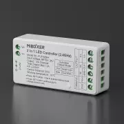 2 in 1 LED-Dimmer & 4 Zonen-Fernbedienung SLIM - SET | für 24VDC LED-Streifen einfarbig und CCT | 2.4GHz MiBoxer