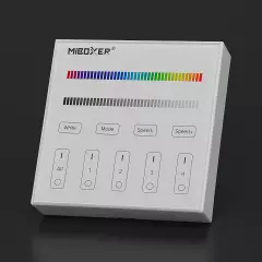 LED-Controller und 4 Zonen Wand-Panel Fernbedienung - SET | für 24VDC RGB und RGBW LED-Streifen | 2.4GHz MiBoxer|