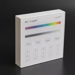 LED-Controller und 4 Zonen Wand-Panel Fernbedienung - SET | für 24VDC RGB und RGBW LED-Streifen | 2.4GHz MiBoxer|