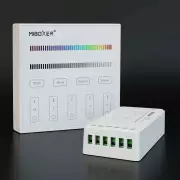 LED-Controller und 4 Zonen Wand-Panel Fernbedienung - SET | für 24VDC RGB und RGBW LED-Streifen | 2.4GHz MiBoxer|
