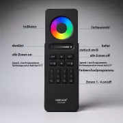 Touch-Hand-Fernbedienung SLIM 4 Zonen | für RGB- RGBW- RGB&CCT-Controller | 2.4GHz MiBoxer
