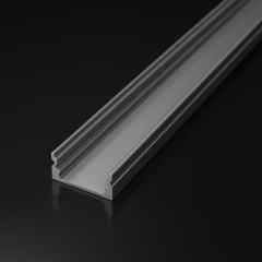 LED-Aluprofil SLIM, flach, silber eloxiert, opalweißer Diffusor - für bis zu 12mm breite LED-Streifen