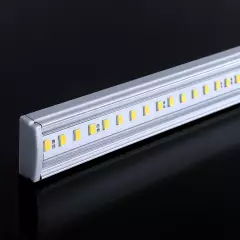 LED-Aluprofil SLIM, flach, silber eloxiert, Cover transparent - für bis zu 12mm breite LED-Streifen