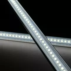 LED-Aluprofil SLIM, flach, silber eloxiert, Cover transparent - für bis zu 12mm breite LED-Streifen