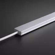 LED-Aluprofil SLIM, flach, silber eloxiert, Cover transparent - für bis zu 12mm breite LED-Streifen