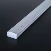 LED-Aluprofil SLIM, flach, silber eloxiert, Cover transparent - für bis zu 12mm breite LED-Streifen