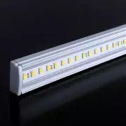 LED-Aluprofil SLIM, flach, silber eloxiert, Cover transparent - für bis zu 12mm breite LED-Streifen