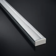 LED Flachprofil SLIM MAX, silber eloxiert, Abdeckung klar - für bis zu 20mm breite LED-Streifen