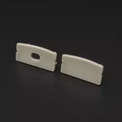 Endkappe ohne Loch für LED-Profil SLIM MAX - PVC hellgrau