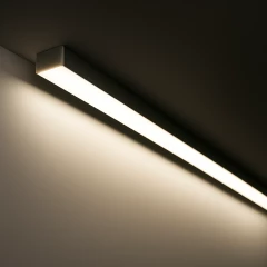 ALU LED Flachprofil CONNECT, erweiterbar, silber eloxiert, Diffusor weiß opal - für LED-Streifen bis 14mm Breite