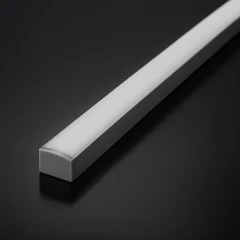ALU LED Flachprofil CONNECT, erweiterbar, silber eloxiert, Diffusor weiß opal - für LED-Streifen bis 14mm Breite