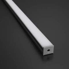 Endkappe mit Loch für ALU LED Flachprofil CONNECT - PVC hellgrau