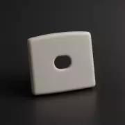 Endkappe mit Loch für ALU LED Flachprofil CONNECT - PVC hellgrau