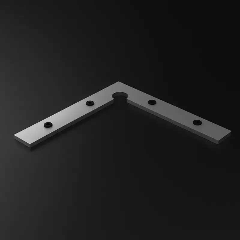 Connector Verbindungsmodul 90° horizontal Typ A für LED Profile - Metall silber