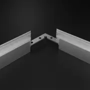 Connector Verbindungsmodul 90° horizontal Typ A für LED Profile - Metall silber