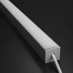 LED Profil Aufputz CONNECT-PRO, erweiterbar, silber eloxiert, Diffusor weiß opal - für LED-Streifen bis 21mm Breite