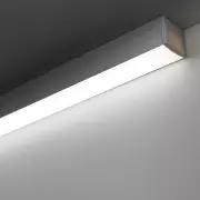 LED Profil Aufputz CONNECT-PRO, erweiterbar, silber eloxiert, Diffusor weiß opal - für LED-Streifen bis 21mm Breite