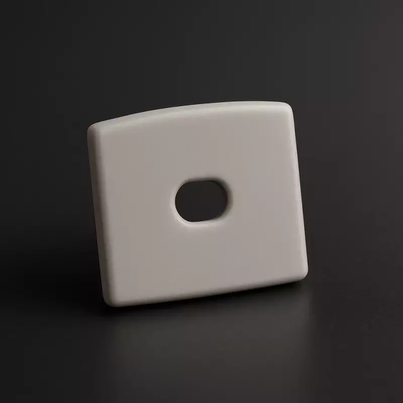 Endkappe mit Loch für LED Profil Aufputz CONNECT-PRO - PVC hellgrau