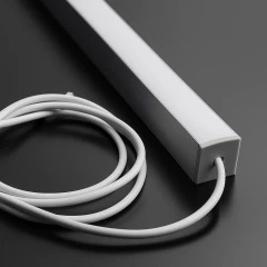 Endkappe mit Loch für LED Profil Aufputz CONNECT-PRO - PVC hellgrau