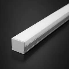 hellgraue Endkappe ohne Loch für LED Profil EDGY