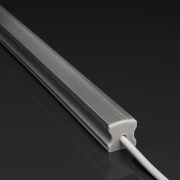 LED Profil SURFACE, Aufputz, silber eloxiert, Schutzabdeckung transparent - für bis zu 12mm breite LED-Streifen