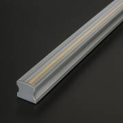 LED Profil SURFACE, Aufputz, silber eloxiert, Schutzabdeckung transparent - für bis zu 12mm breite LED-Streifen