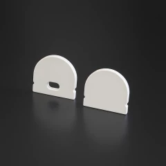 silbergraue Endkappe ohne Loch für LED Profil MOON