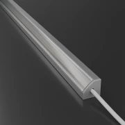 LED Eckprofil CORNER, schmales Winkelprofil, silber eloxiert, transparente Abdeckung klar - für LED-Streifen bis 12mm Breite