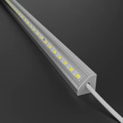 LED Eckprofil CORNER, schmales Winkelprofil, silber eloxiert, transparente Abdeckung klar - für LED-Streifen bis 12mm Breite