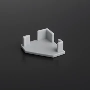 Endkappe ohne Loch für LED Eckprofil CORNER - PVC grau