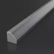 Endkappe ohne Loch für LED Eckprofil CORNER - PVC grau