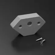 Endkappe mit Loch für LED Eck-Profil CONNECT-PRO - PVC grau mit Schrauben