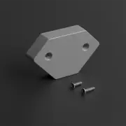 Endkappe ohne Loch für LED Eck-Profil CONNECT-PRO - PVC grau mit Schrauben