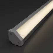 Endkappe ohne Loch für LED Eck-Profil CONNECT-PRO - PVC grau mit Schrauben