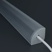 Endkappe mit Loch für LED Unterbau Eck Profil CORNER-MAX - PVC hellgrau