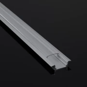 LED Einbauprofil INSIDE, flach, Alu silber eloxiert, transparente Abdeckung klar - für LED-Streifen bis 12mm Breite